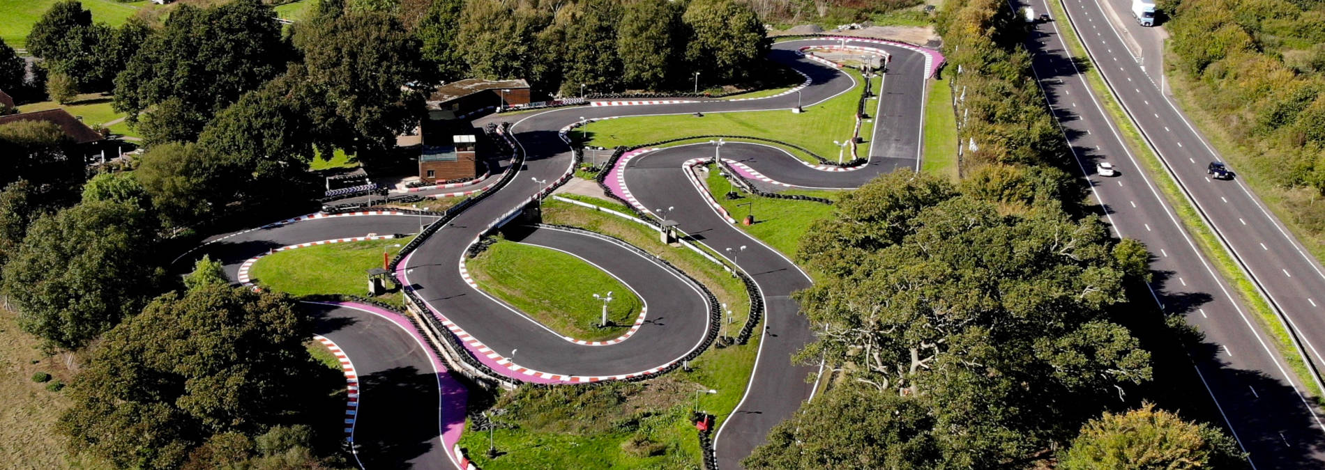View of go karting track